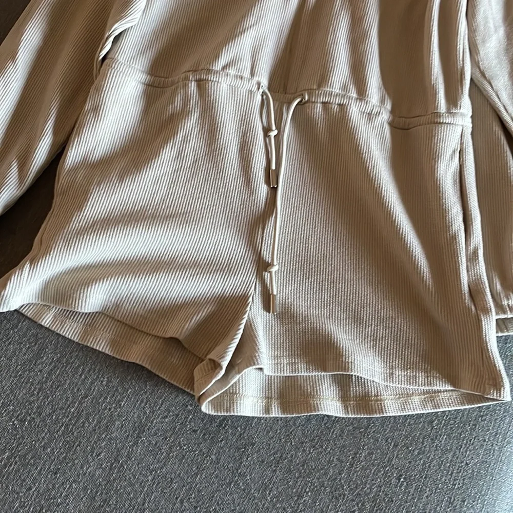 Princess Polly xx Tan Long Sleeve Shorts Zippered Romper